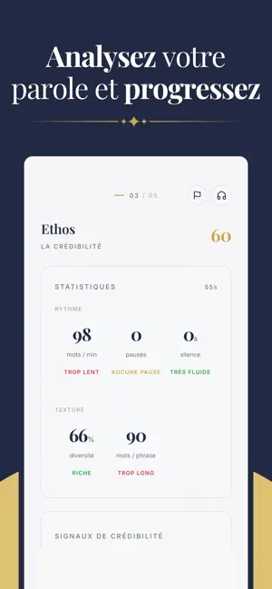 Clarté : Coach d'éloquence iPhone screenshot 6