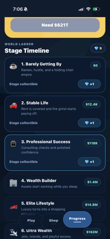 Broke to Billionaire: Tycoon iPhone screenshot