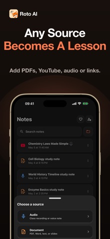 Roto AI: Flashcards & Quiz iPhone screenshot
