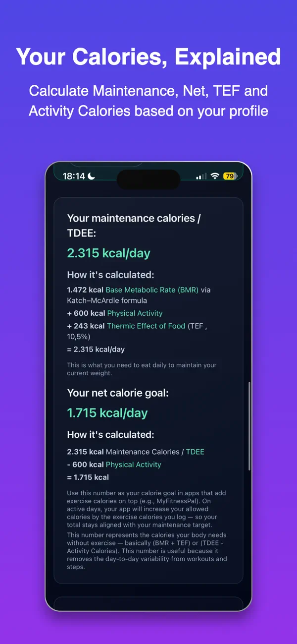 Screenshot #1 pour Accurate Calorie Calculator