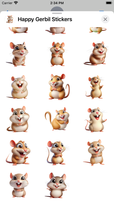 Screenshot #3 pour Happy Gerbil Stickers