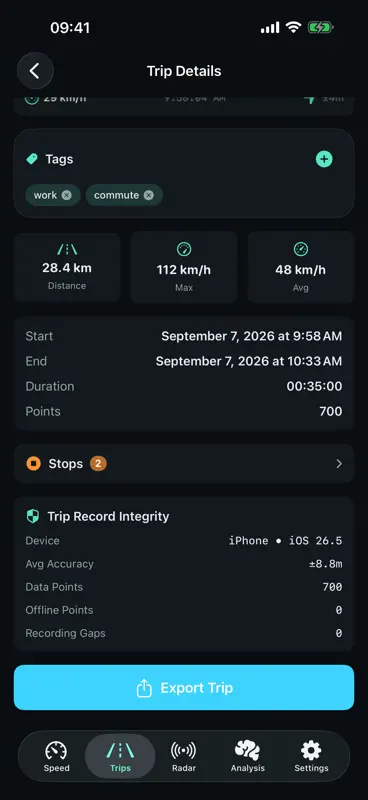 GPS Speedometer: DriveGPSProof screenshot 4 of 8