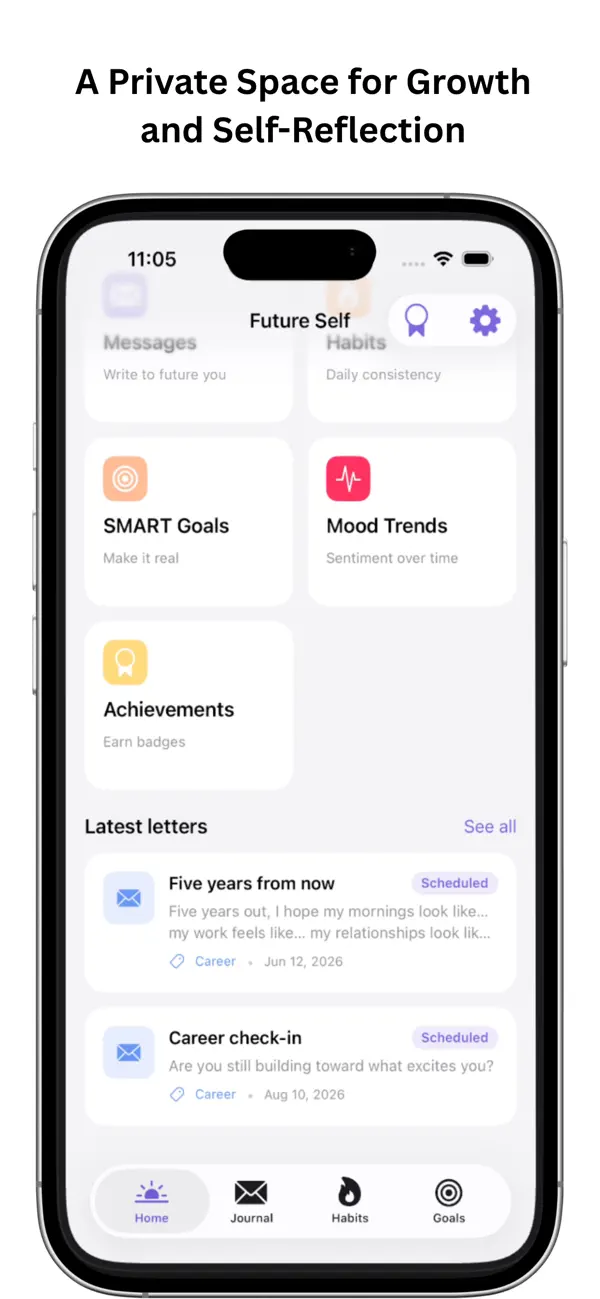 Screenshot #2 pour Future Self: Journal & Growth