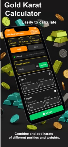 Gold Karat Calculator iPhone screenshot