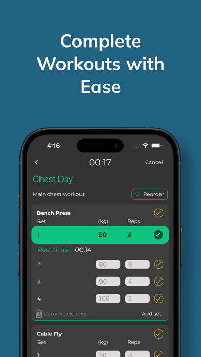 Gainly Gym Workout Planner Screenshot