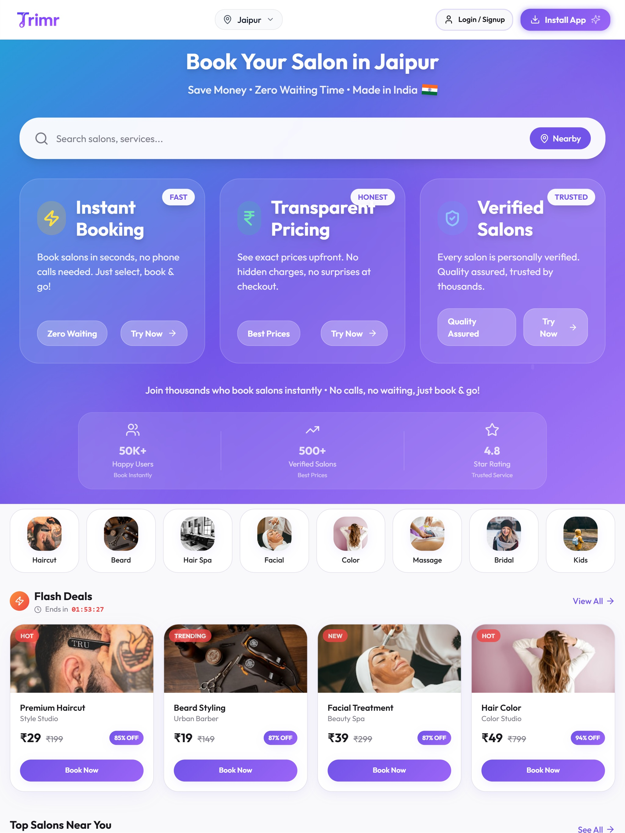 Trimr - Salon Booking & Deals