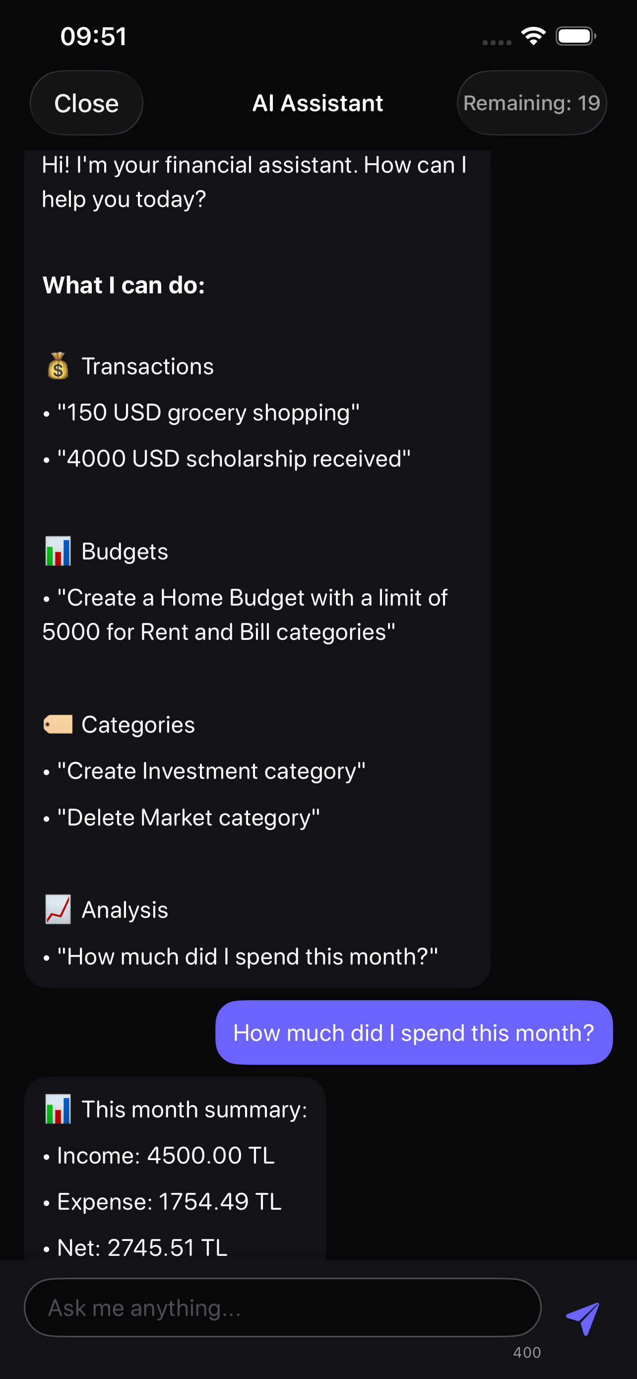 UniBudget - Money Tracker