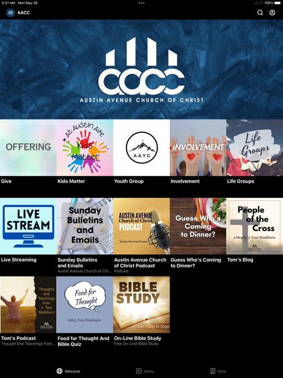 Austin Ave Church iPad screenshot 1 - Education app