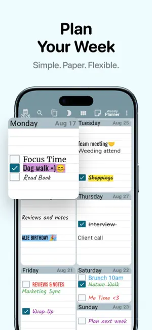 Weekly Planner - Notebook screenshot 2