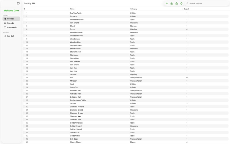 Craftify Recipe Manager screenshot
