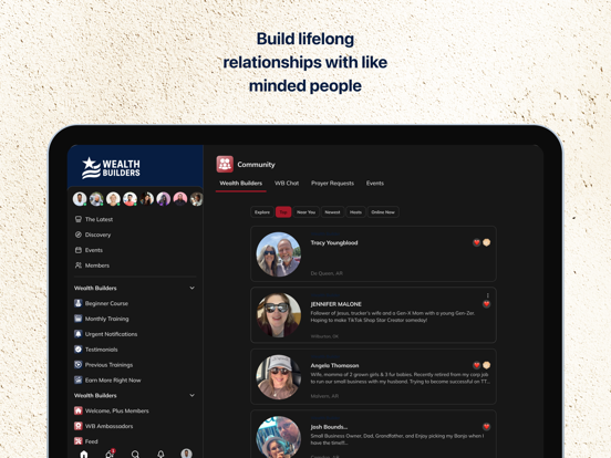 Wealth Builders Nation iPad screenshot 4 - Social Networking app