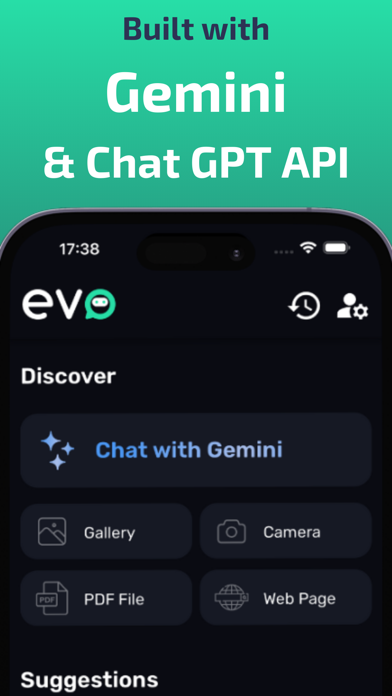 Evo: AI Chatbot & Assistant Screenshot