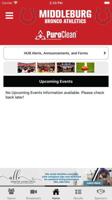 Middleburg Bronco Athletics Screenshot