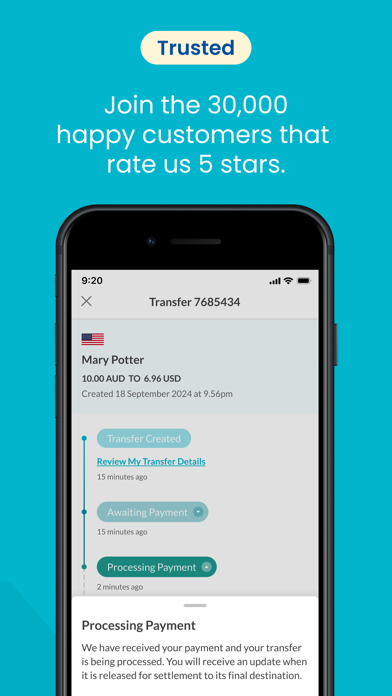 OrbitRemit Money Transfer Screenshot