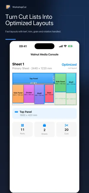 WorkshopCut: Cut List Planner screenshot 2