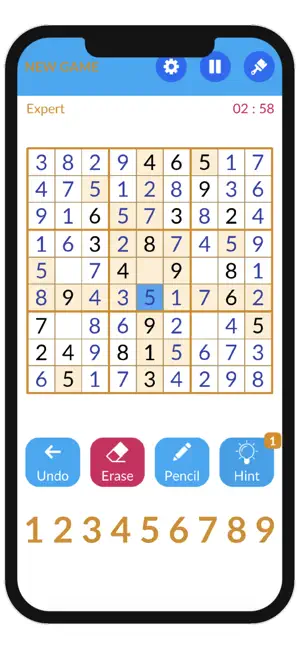 Classic Sudoku Brain Puzzle screenshot 1
