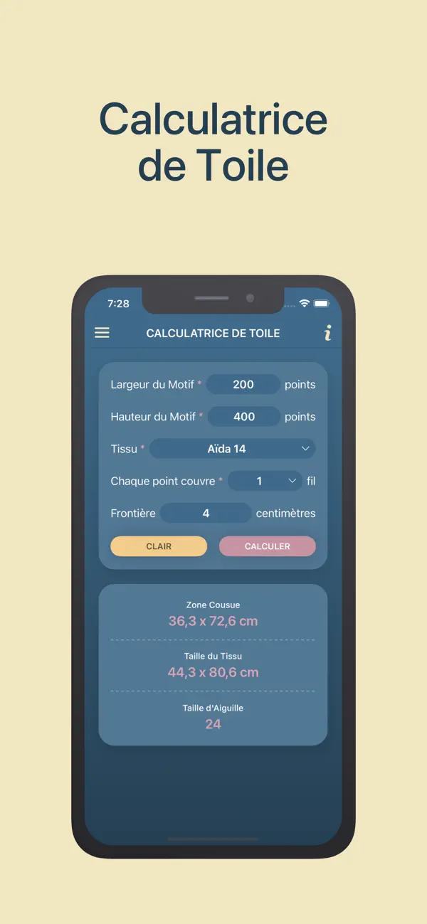 Screenshot #3 pour Calculateurs de Point de Croix