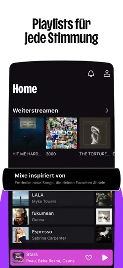 Screenshot von Deezer: Musik & Hörbücher auf dem iPhone 6
