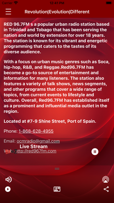 RED 967FM Screenshot