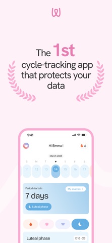 Wenly - Couple period tracker iPhone screenshot