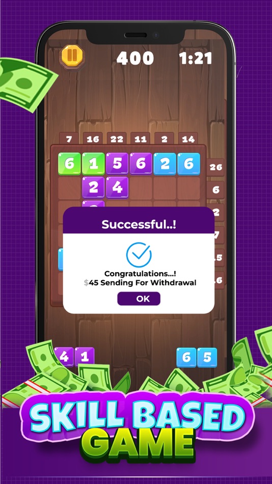 #4. Number Block Puzzle: Win Cash (iOS) 由: GamesQuiver Studios (OPC) Private Limited