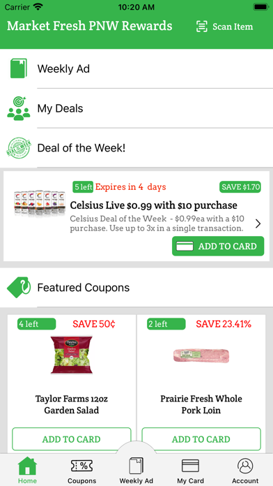 Market Fresh PNW Rewards Screenshot