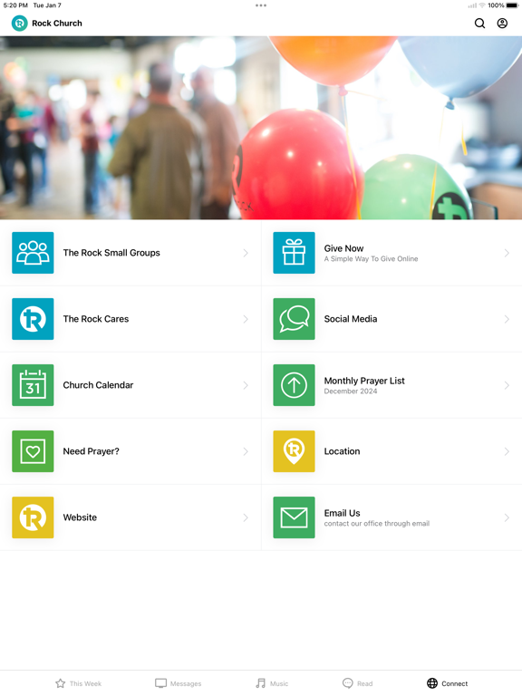 The Rock Church App iPad screenshot 5 - Lifestyle app