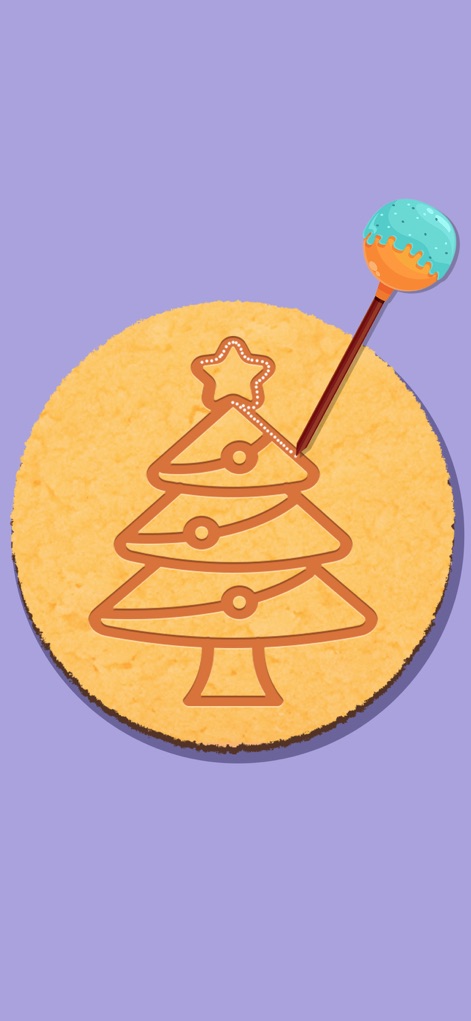 Sort It Right: Relax Puzzle - Experience satisfying precision challenges as users carefully carve a Christmas tree shape into a Dalgona candy with a colorful lollipop.