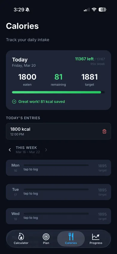 BMR & Deficit Calculator screenshot 1