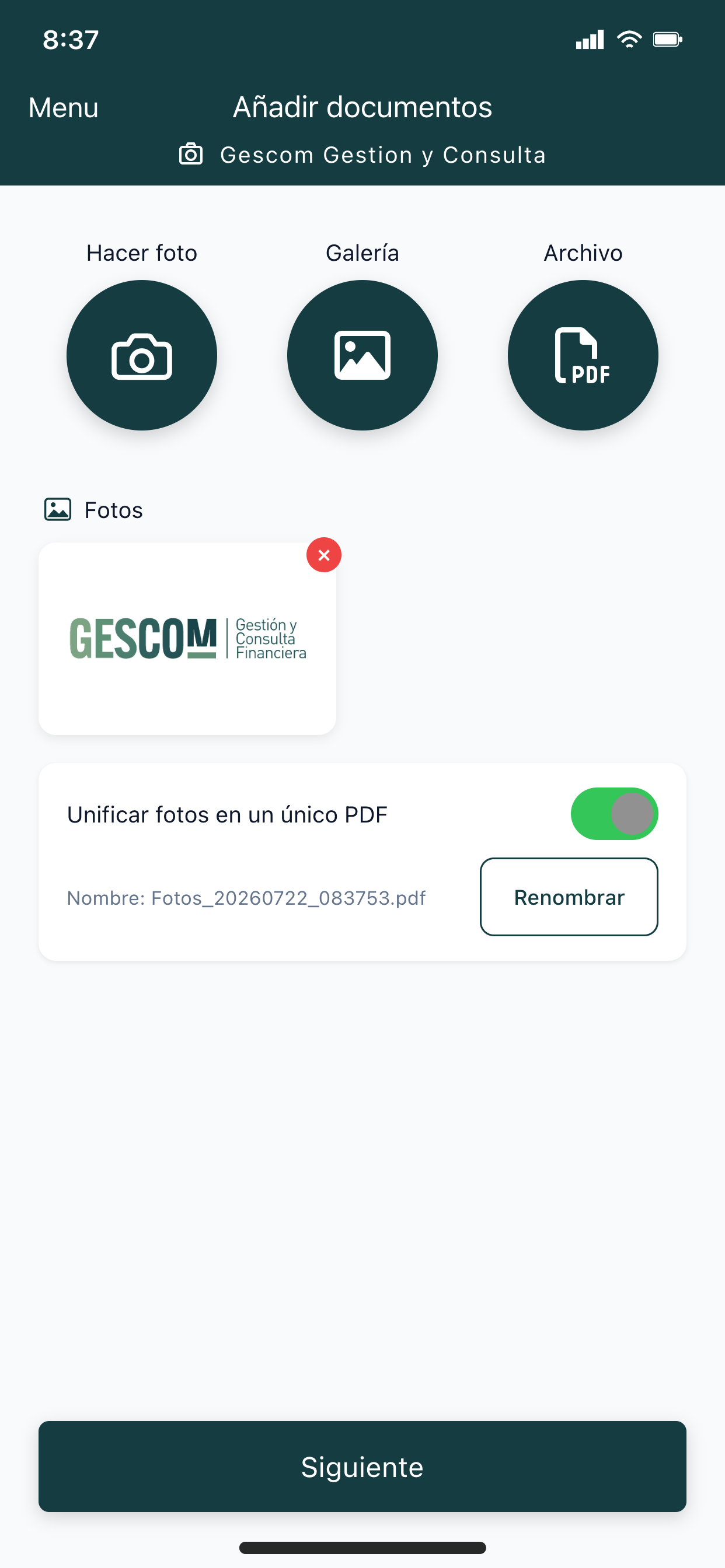 Gescom Gestion y Consulta screenshot 4