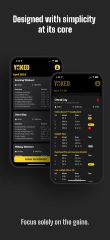 Yoked: Workout Tracker Gym Log Screenshot 1 of 6
