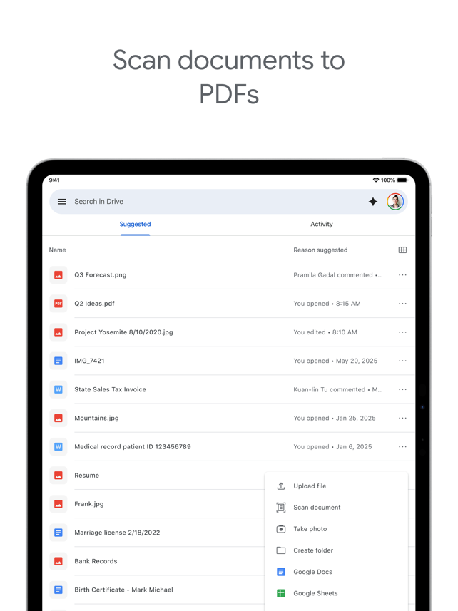 Google Drive – online backup Screenshot