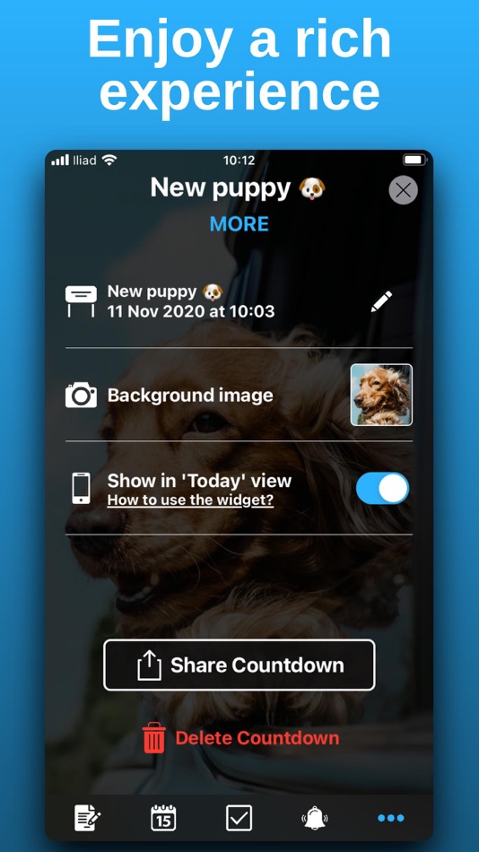 #9. Countdown with widget (iOS) Podle: Carolina Platti