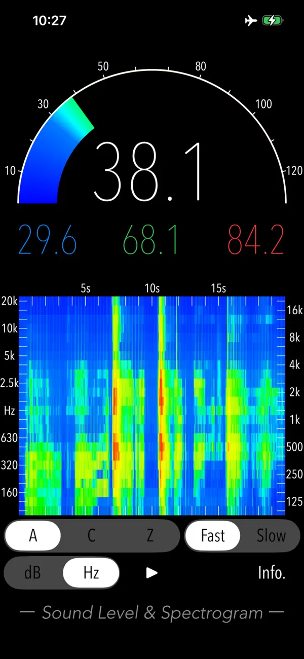 #2. Sound Level & Spectrogram (iOS) Por: TOON,LLC