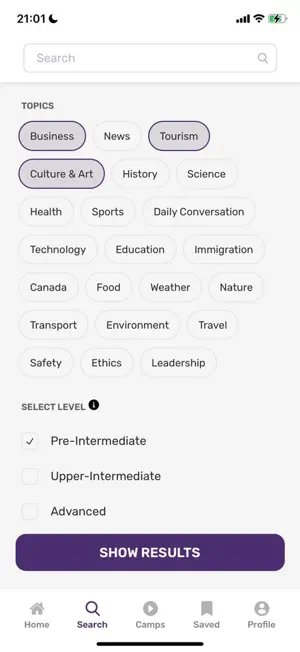 SpeakingCamps: English Fluency screenshot 4