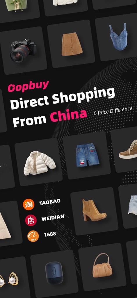 Oopbuy-Shop China:Taobao,1688 - The app offers direct access to major Chinese e-commerce platforms like Taobao and 1688, showcasing a diverse range of products for seamless international shopping.