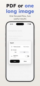 WholeNote: Export Notes screenshot