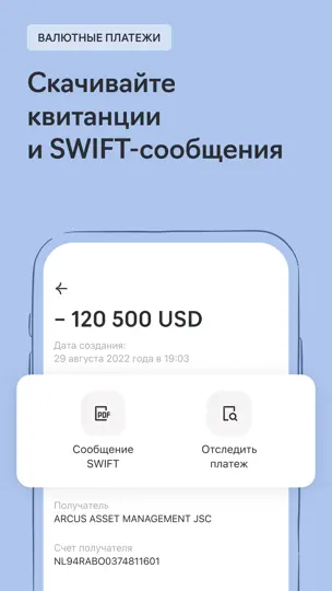 Скриншот Райффайзен Бизнес Плюс на iPhone 10
