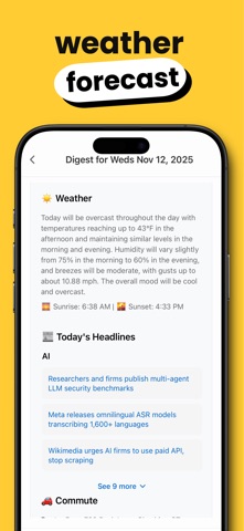 Digest - AI Morning Assistant screenshot