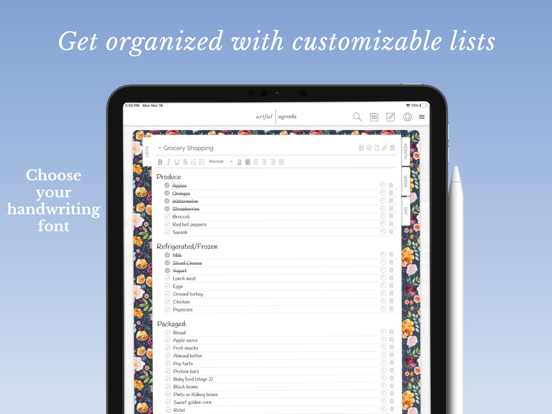 Artful Agenda iPad screenshot 4 - Productivity app