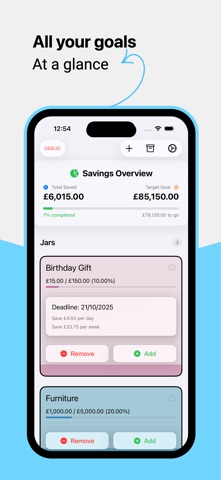 JamJars - Savings Tracker screenshot
