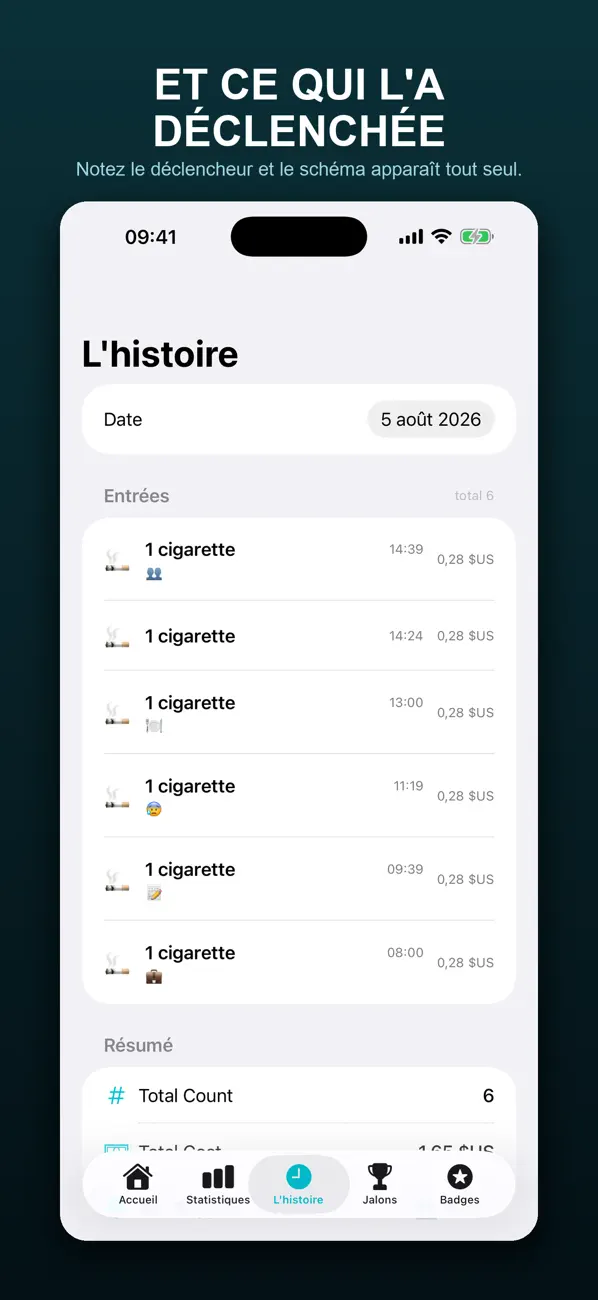 Screenshot #3 pour Compteur Cigarettes & Vape