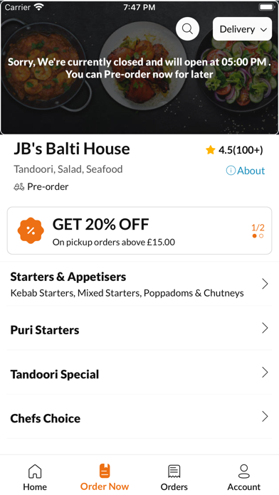 JB's Balti House Screenshot
