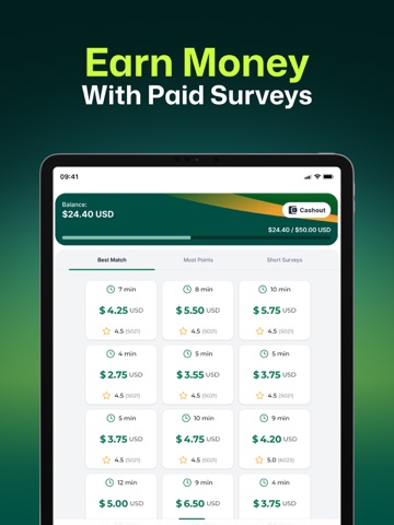 TopSurveys: Earn Free Cash Now iPad screenshot