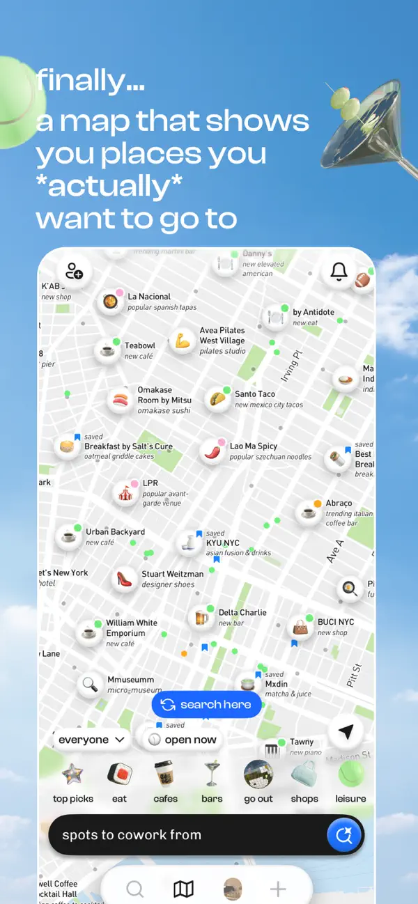 Screenshot #1 pour corner: curate & share places
