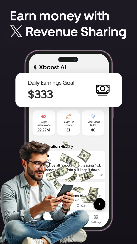 #1. XBoost AI – Tweet Generator (iOS) 由: AutoTasker