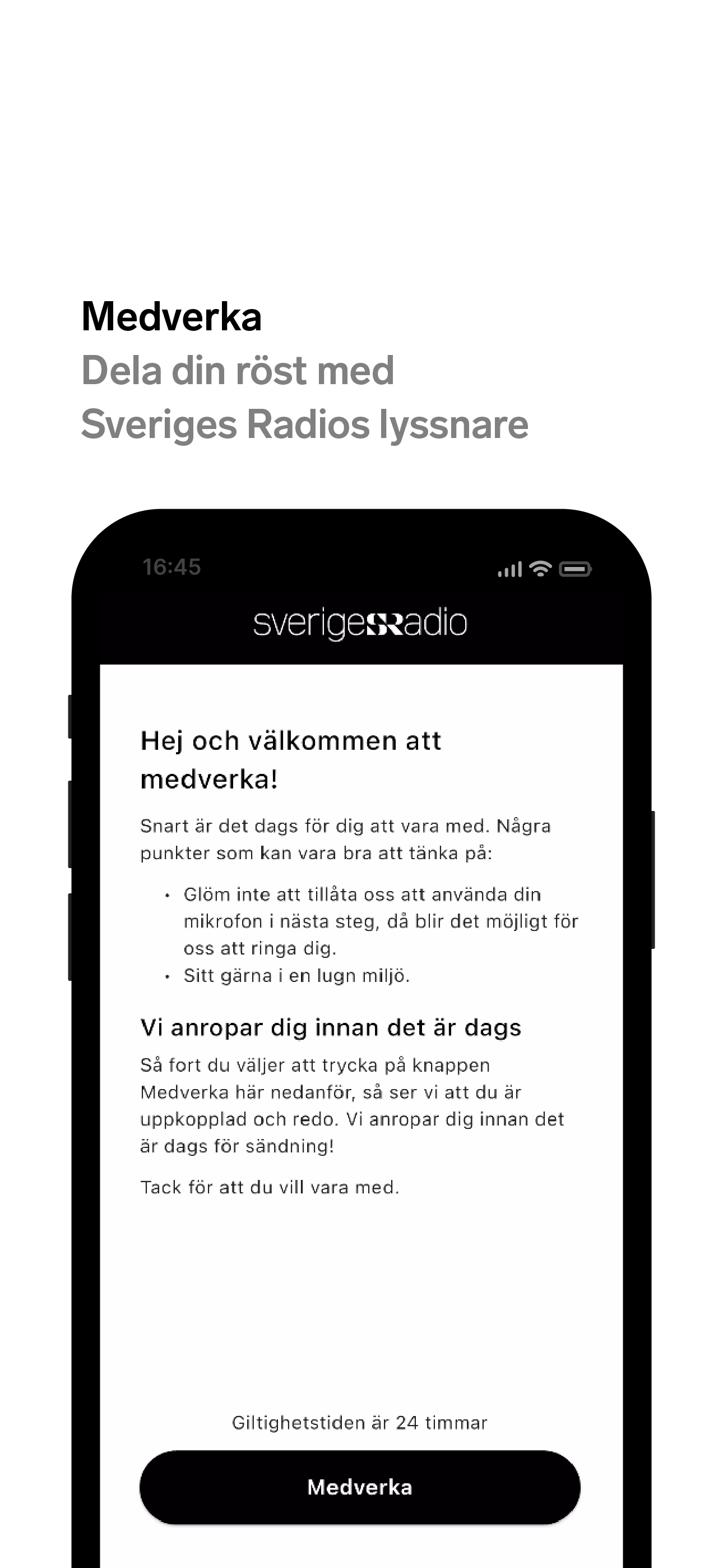 Sveriges Radio Medverka