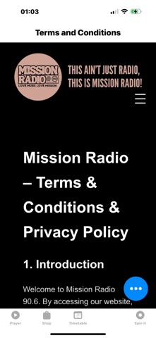 Mission Radio 90.6 DAB screenshot