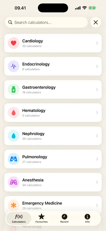 CliniCalc Medical Calculator screenshot 1 of 9
