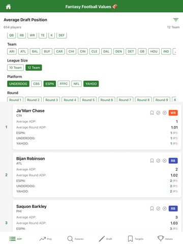 Fantasy Football Values ipad screenshot 3